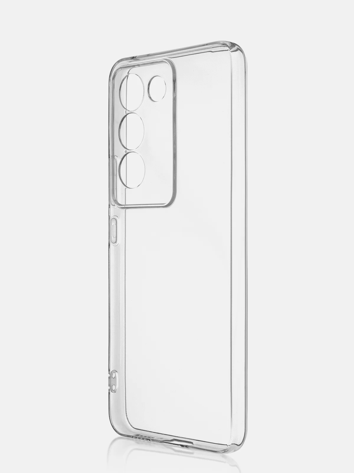 Прозрачный чехол для Vivo V30/ V30 Lite 4G силиконовый ROSCO матовый/ прозрачный, бортик защита камер