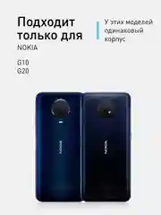 Прозрачный силиконовый чехол ROSCO для Nokia G20 и Nokia G10 с защитой камер и от прилипания