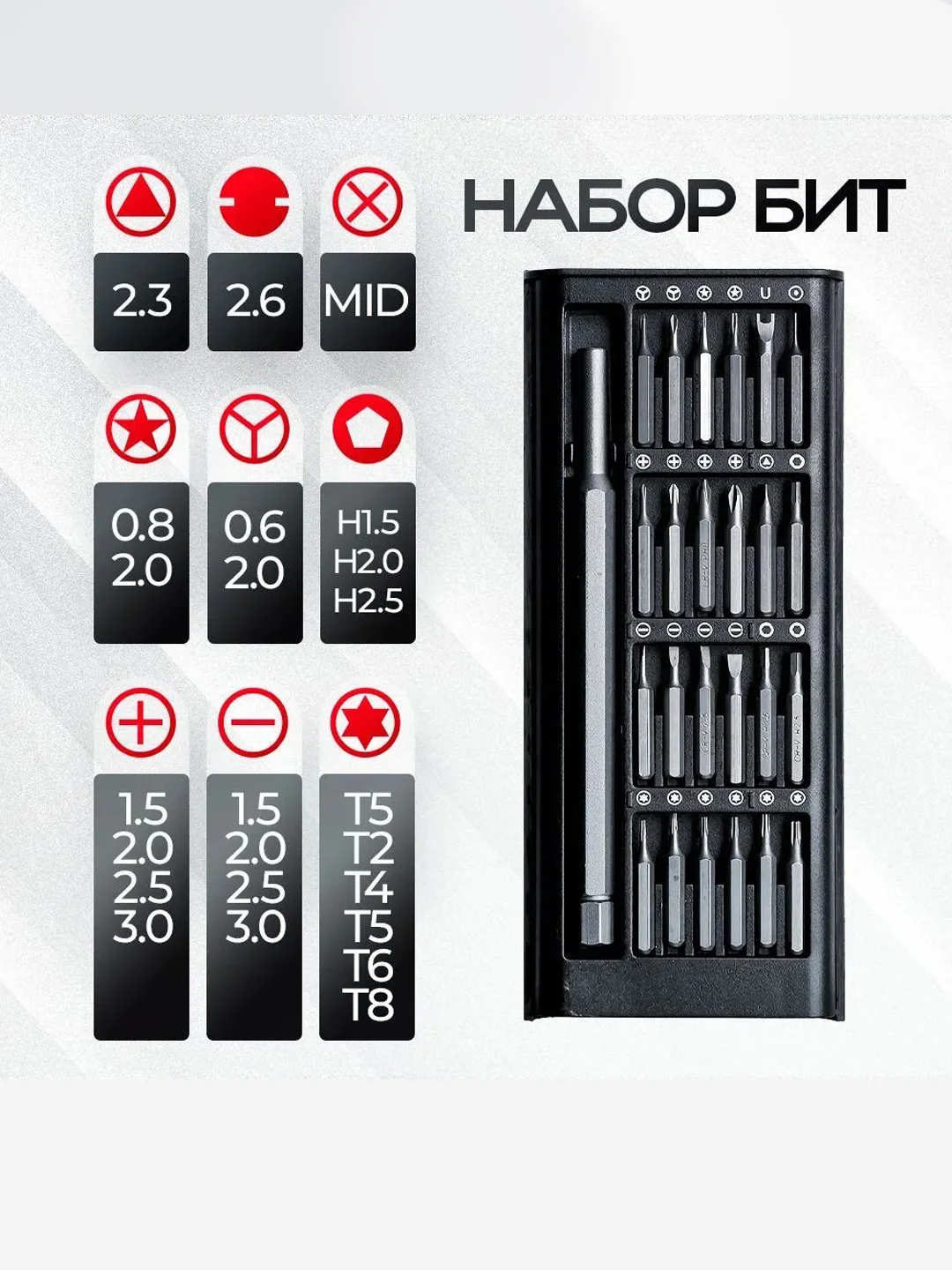 Набор отверток для точных работ 24 в 1/ Набор отверток для ремонта телефона,ноутбука