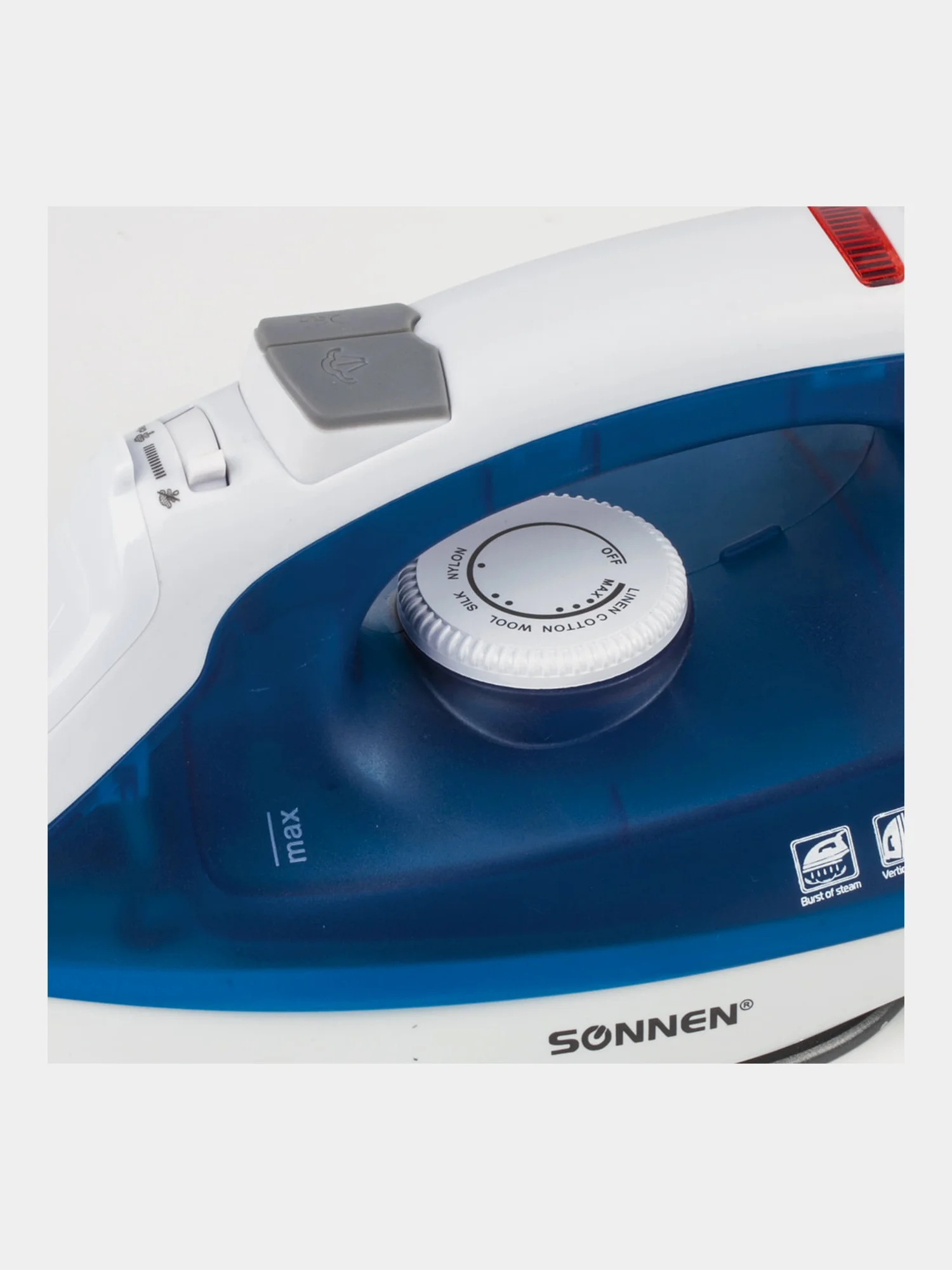 Утюг Sonnen Si-237a, 1800 Вт, антипригарное покрытие, синий/белый, 453504