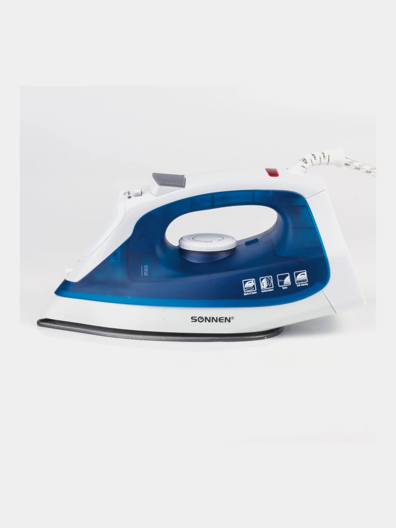 Утюг Sonnen Si-237a, 1800 Вт, антипригарное покрытие, синий/белый, 453504