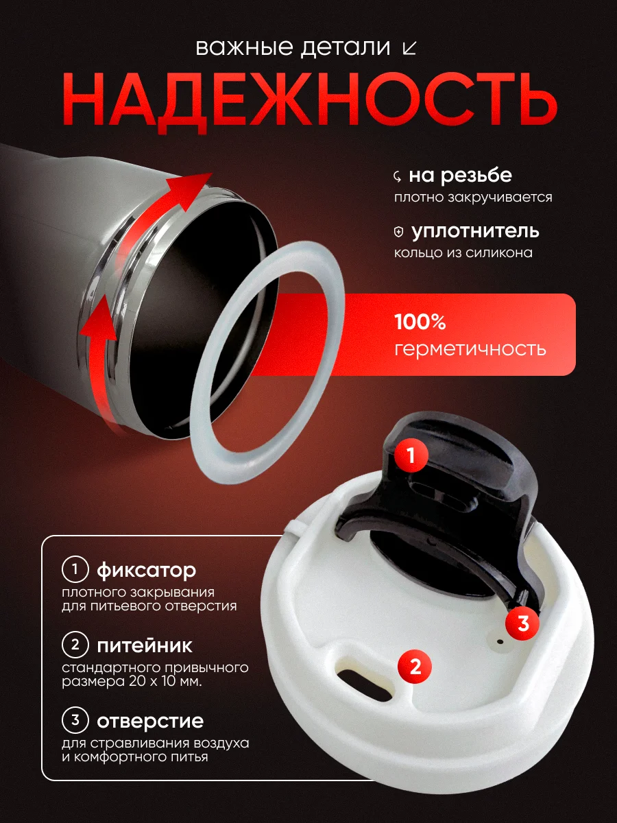 Умная термокружка с датчиком температуры, металлическая