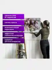 Раскраска-картина антистресс по номерам цифрам 40х50 см "Сирень и черешня", 662912