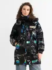 Черный куртка женская зимняя пуховик
