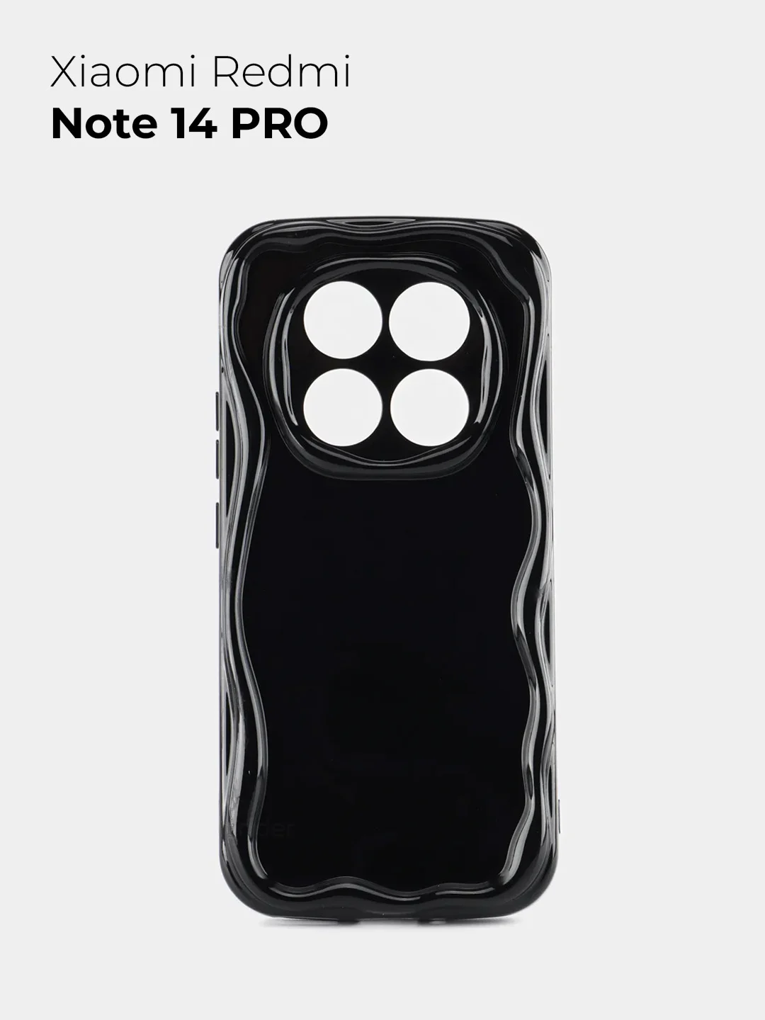 Черный чехол для Xiaomi Redmi Note 14 Pro (Сяоми Ноут 14 Про), противоударный