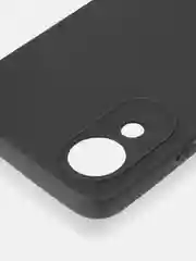 Черный чехол ROSCO для Oppo A17K, матовый, силиконовый, тонкий, бортик вокруг камер