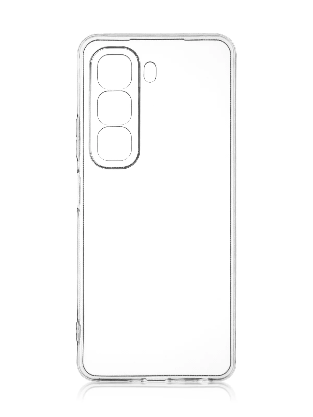 Прозрачный чехол для Infinix Hot 50 4G силиконовый BROSCORP матовый/ прозрачный тонкий, защита камер