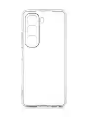 Прозрачный чехол для Infinix Hot 50 4G силиконовый BROSCORP матовый/ прозрачный тонкий, защита камер
