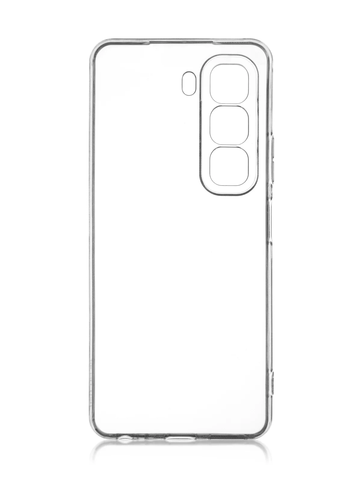 Прозрачный чехол для Infinix Hot 50 4G силиконовый BROSCORP матовый/ прозрачный тонкий, защита камер