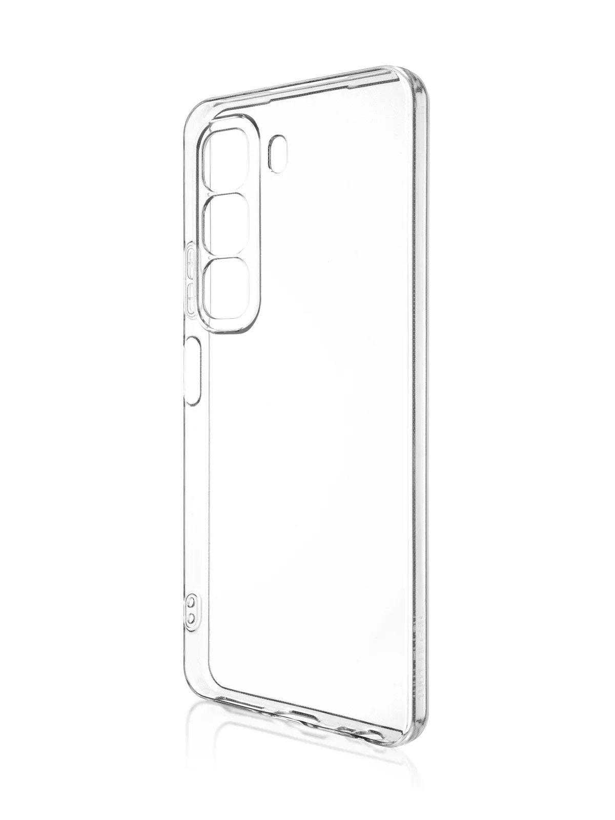 Прозрачный чехол для Infinix Hot 50 4G силиконовый BROSCORP матовый/ прозрачный тонкий, защита камер