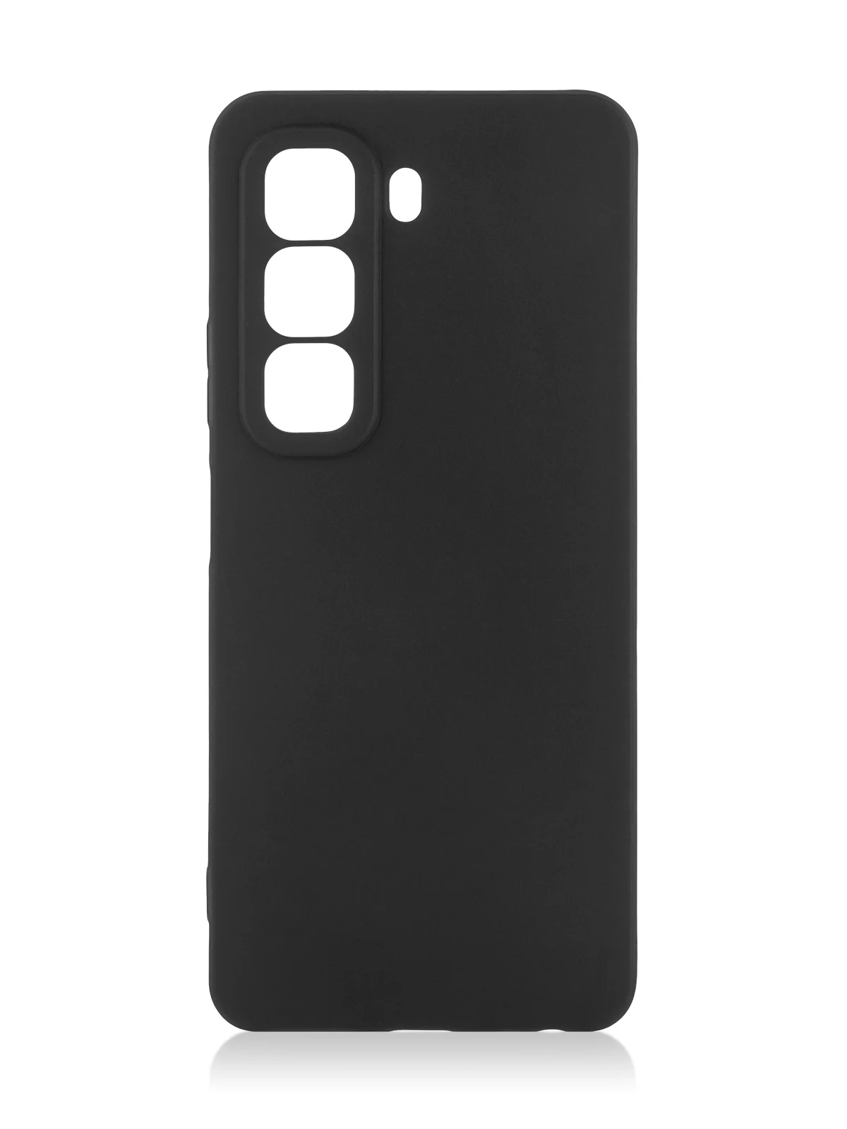 Черный чехол для Infinix Hot 50 4G силиконовый BROSCORP матовый/ прозрачный тонкий, защита камер
