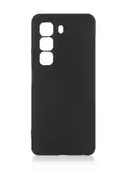 Черный чехол для Infinix Hot 50 4G силиконовый BROSCORP матовый/ прозрачный тонкий, защита камер