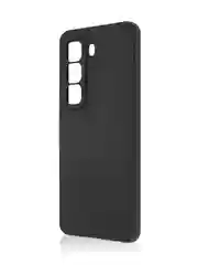 Черный чехол для Infinix Hot 50 4G силиконовый BROSCORP матовый/ прозрачный тонкий, защита камер