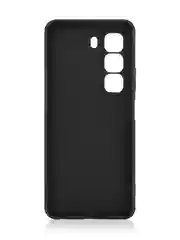Черный чехол для Infinix Hot 50 4G силиконовый BROSCORP матовый/ прозрачный тонкий, защита камер