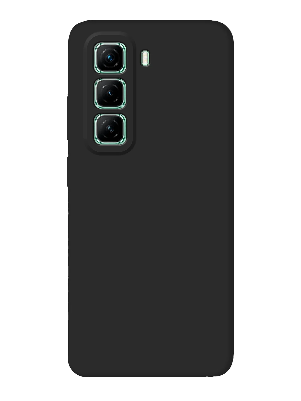 Черный чехол для Infinix Hot 50 4G силиконовый BROSCORP матовый/ прозрачный тонкий, защита камер