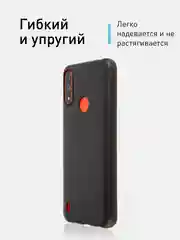 Черный чехол ROSCO для Lenovo K13 с матовым покрытием и бортиком (защитой) вокруг модуля камер