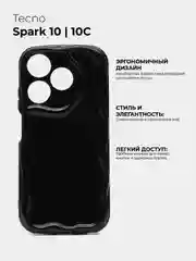 Черный чехол для Tecno Spark 10 4G / Spark 10C (Техно Спарк 10 4 Джи / 10С), противоударный