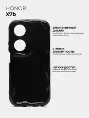 Черный чехол для Honor X7B (Хонор Х7Б), противоударный