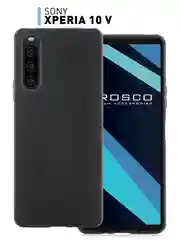 Черный чехол ROSCO для Sony Xperia 10 V (Сони Иксперия 10 Марк 5) матовый силиконовый тонкий
