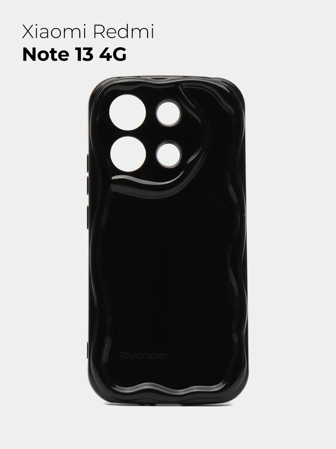 Черный чехол для Xiaomi Redmi Note 13 4G (Сяоми Редми Ноут 13 4 Джи), противоударный