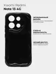 Черный чехол для Xiaomi Redmi Note 13 4G (Сяоми Редми Ноут 13 4 Джи), противоударный