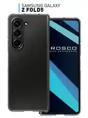 Складной пластиковый чехол ROSCO для Samsung Galaxy Z Fold 5, прозрачный, с защитой камер
