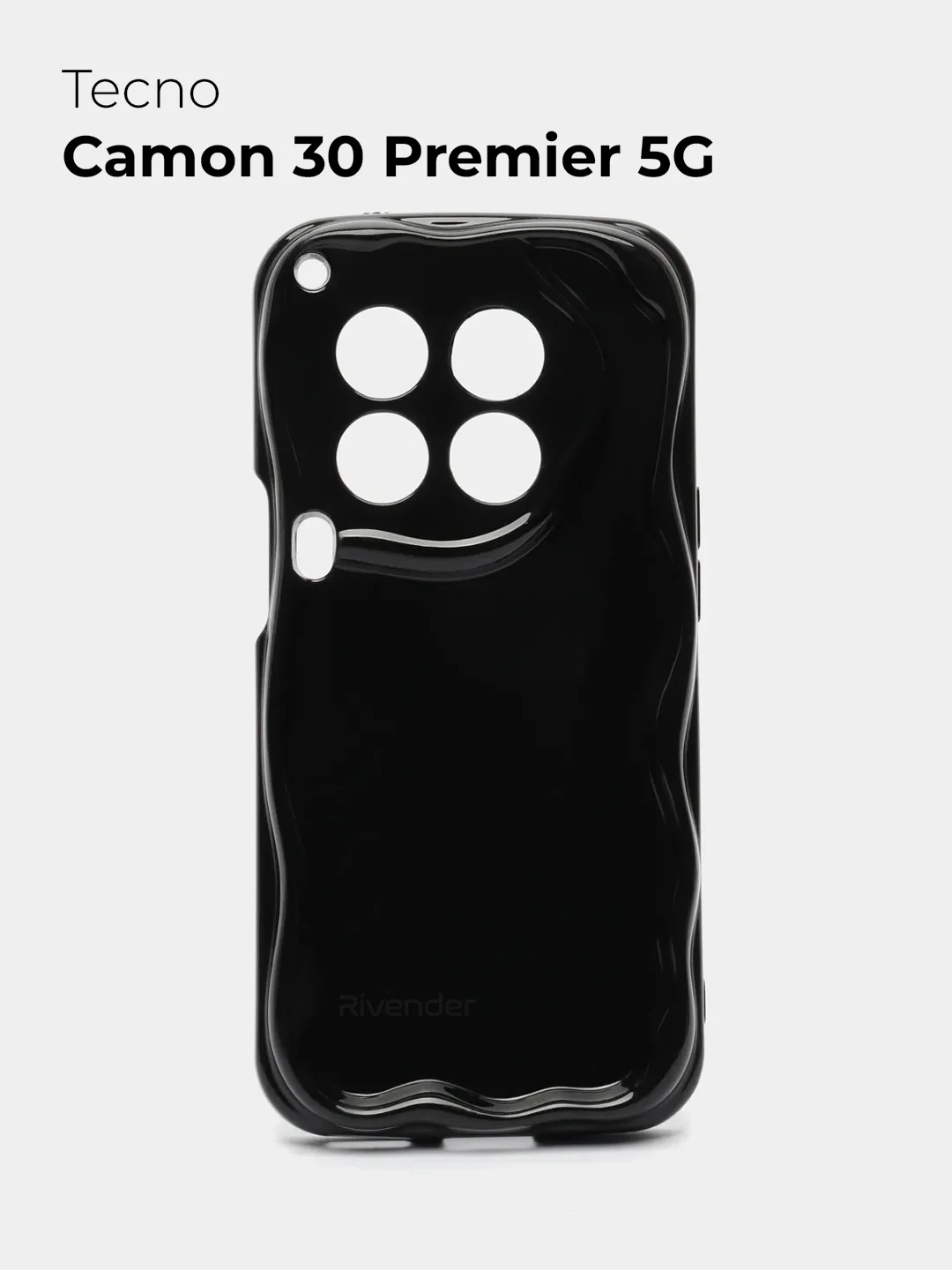 Черный чехол для Tecno Camon 30 Premier 5G (Техно Камон 30 Премьер 5 Джи), противоударный