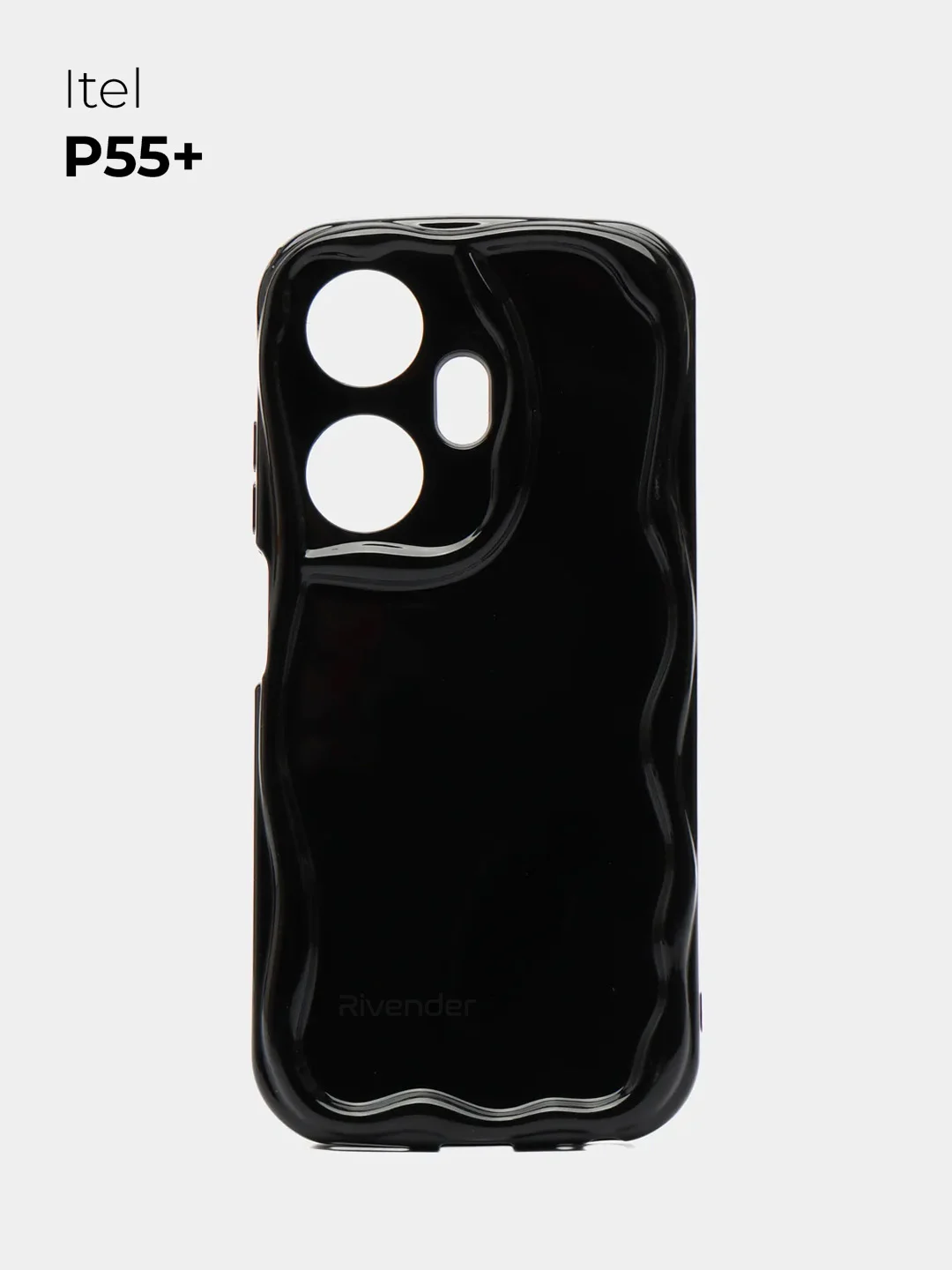 Черный чехол для Itel P55+ Plus (Ител П55+ Плюс), противоударный