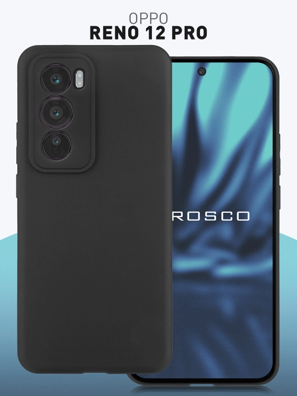 Чехол для Oppo Reno 12 Pro силиконовый ROSCO матовый/ прозрачный тонкий с защитой камер