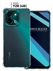 Чехол для Vivo Y28 4G противоударный силиконовый ROSCO прозрачный с усиленными углами