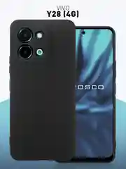 Чехол для Vivo Y28 4G силиконовый ROSCO матовый/ прозрачный тонкий с защитой камер