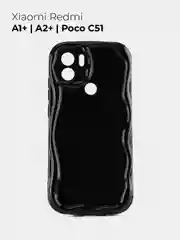 Черный чехол для Xiaomi Redmi A1+ / A2+ PLUS/POCO C51 (Редми A1+ / A2+), противоударный