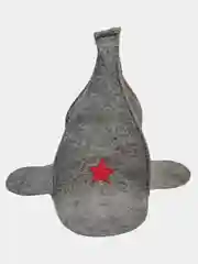 Серый шапка для бани и сауны