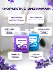 Лавандовый гель для стирки белья, набор 5+5 л, Ламелия