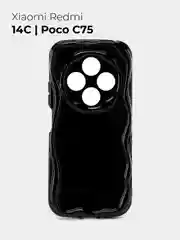 Черный чехол для Xiaomi Redmi 14C / POCO C75 (Сяоми Редми 14с), противоударный