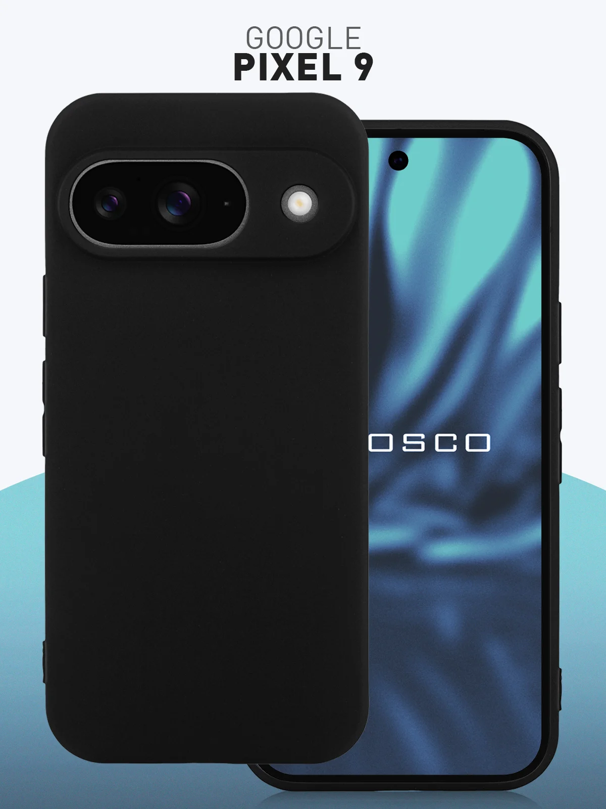 Чехол для Google Pixel 9 силиконовый ROSCO матовый тонкий с бортиком защитой вокруг камер