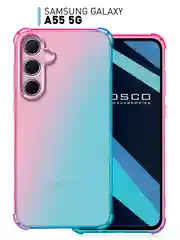 Чехол для Samsung Galaxy A55 противоударный силиконовый ROSCO прозрачный с защитой углов