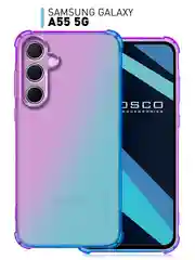 Чехол для Samsung Galaxy A55 противоударный силиконовый ROSCO прозрачный с защитой углов