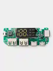 Модуль заряда с дисплеем Power Bank для Li-ion аккумуляторов 18650 5 В 2,4 А, трехпортовы