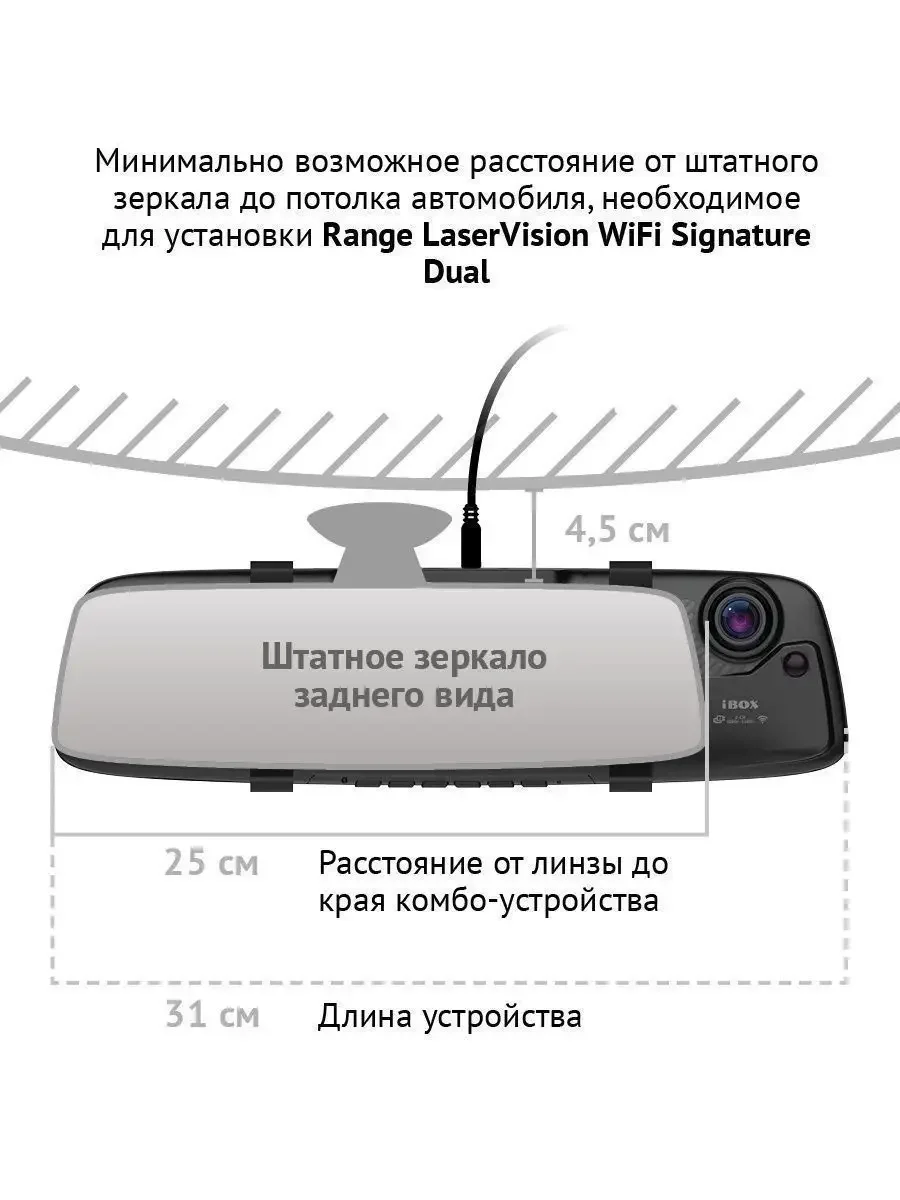Видеорегистратор-зеркало с радар-детектором iBOX Range