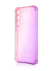 Пурпурный чехол для Samsung Galaxy A55 противоударный силиконовый ROSCO прозрачный с защитой углов