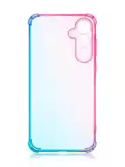 Голубой чехол для Samsung Galaxy A55 противоударный силиконовый ROSCO прозрачный с защитой углов