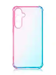 Голубой чехол для Samsung Galaxy A55 противоударный силиконовый ROSCO прозрачный с защитой углов