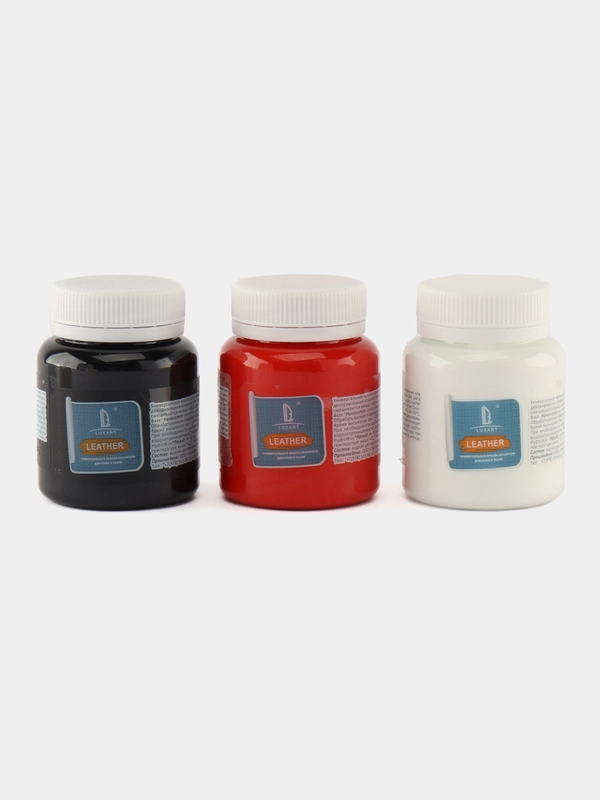 Набор акриловых красок для ткани и кожи Leather 3 шт х 80 мл