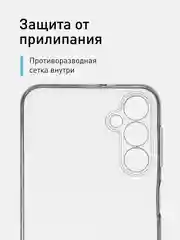 Прозрачный силиконовый чехол ROSCO для Samsung Galaxy A24, с защитой камер и от прилипания