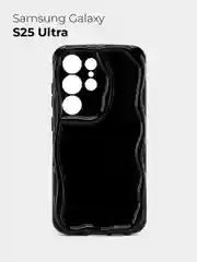 Черный чехол для Samsung Galaxy S25 Ultra (Самсунг Галакси С25 Ультра), противоударный
