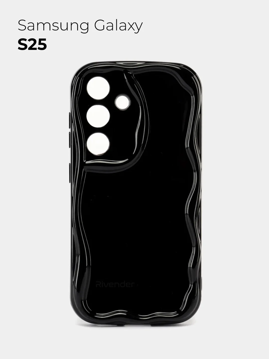 Черный чехол для Samsung Galaxy S25 (Самсунг Галакси С25), противоударный