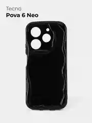Черный чехол для Tecno POVA 6 Neo (Техно ПОВА 6 Нео), противоударный