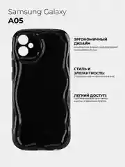 Черный чехол для Samsung Galaxy A05 (Самсунг Галакси А05), противоударный