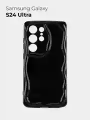 Черный чехол для Samsung Galaxy S24 Ultra (Самсунг Галакси С24 Ультра), противоударный